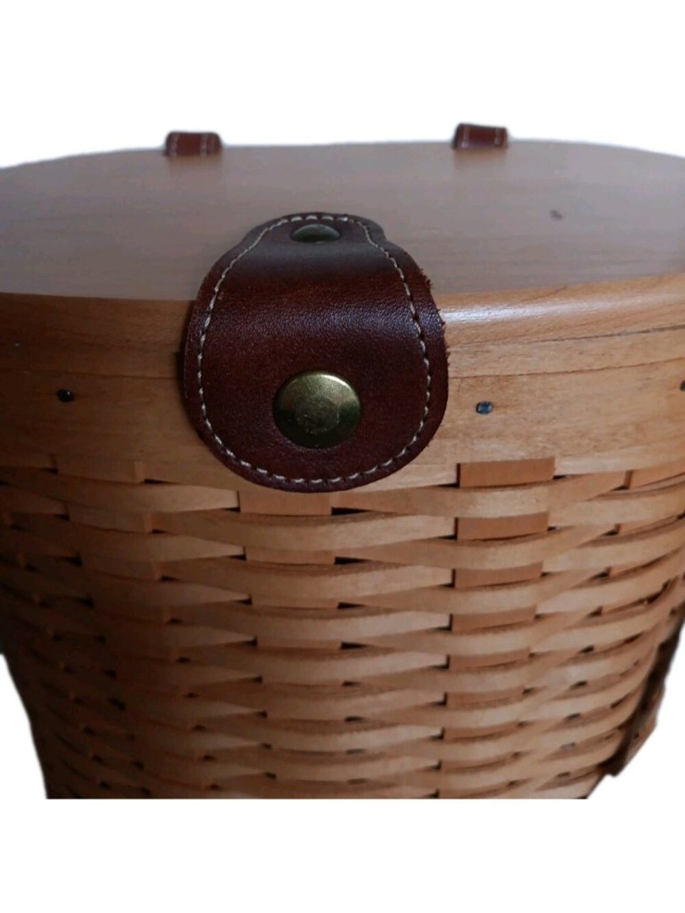 Longaberger 2000 Country Estate Large Saddlebrook Basket Purse Vintage - Picture 6 of 15